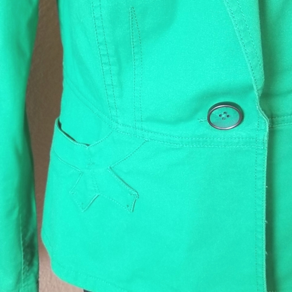 Cabi Button Front Blazer Green Small - image 2